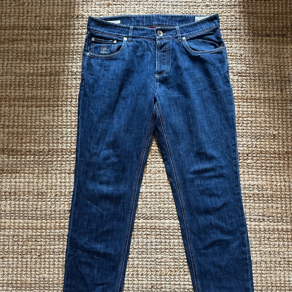 Brunello Cucinelli Dark Blue Slim Jeans Men’s